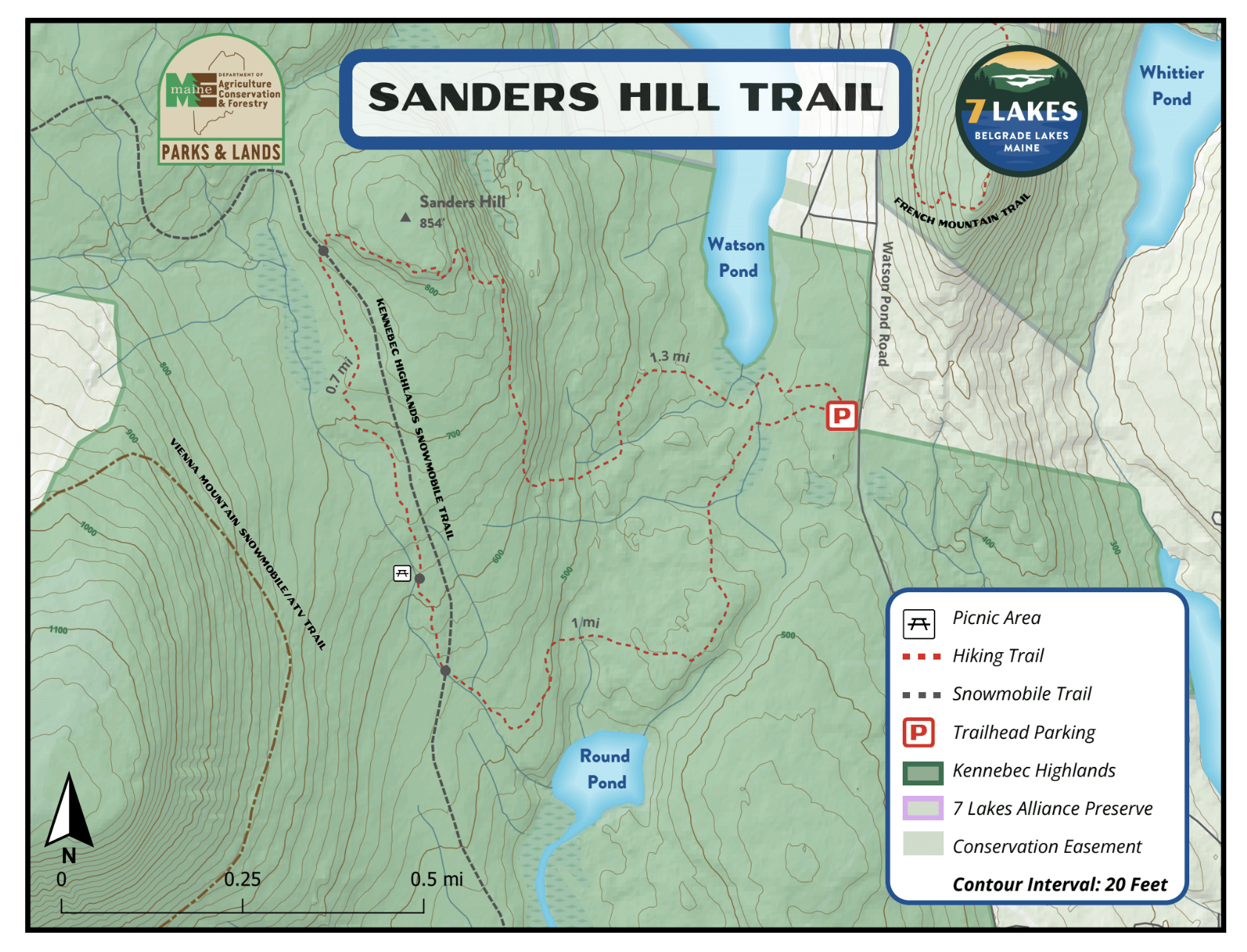 Sanders Hill Trail Map